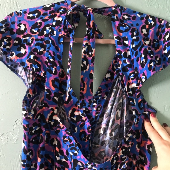 Leopard print jumpsuit tie waist - Picture 4 of 5